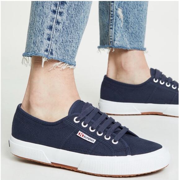 Superga 2750 Cotu Classic Sneakers, Navy Blue Canvas, Size Women 6.5, Men 5 NEW - Picture 1 of 15